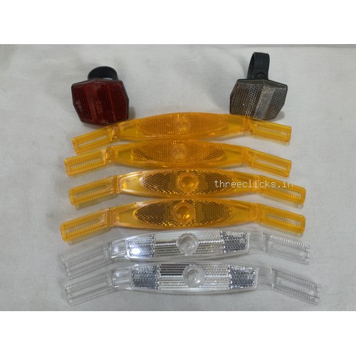 Cycle Reflector Set with Front, Rear & Wheel Reflectors