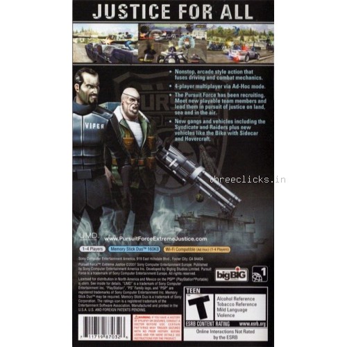 Pursuit Force Extreme Justice - Sony PlayStation Portable (PSP) | Pre-Owned