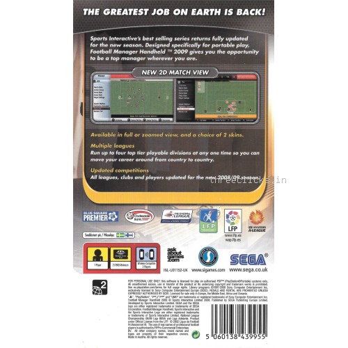 FootBall Manager Handheld 2009 - Sony PlayStation Portable (PSP) | Pre-Owned