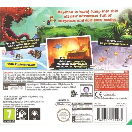 Rayman Origins - Nintendo 3DS | Pre-Owned