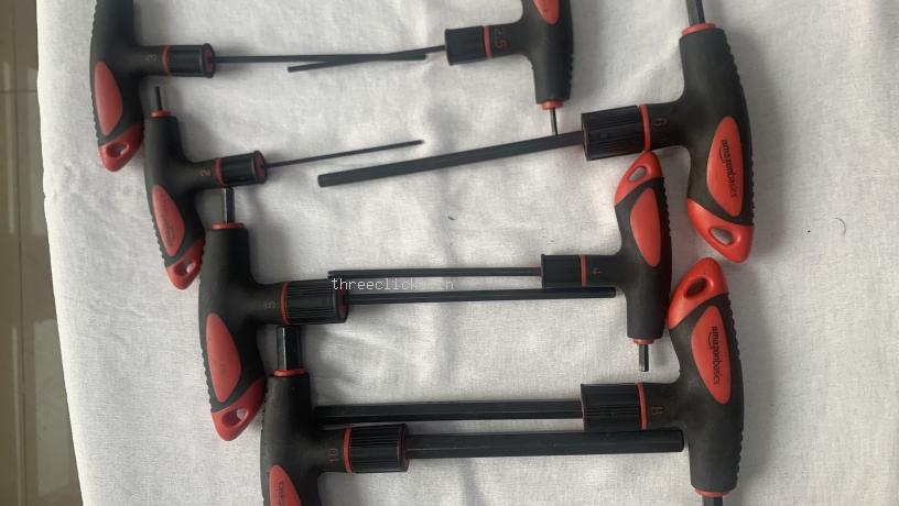Amazon Basics T-Handle Hex Key Set - 2-10mm - 8 Pieces | Pre-Owned