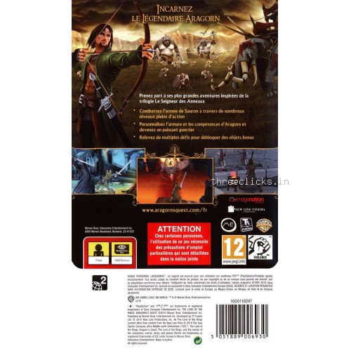 The Lord of the Rings: Aragorns Quest - Sony PlayStation Portable (PSP) | Pre-Owned