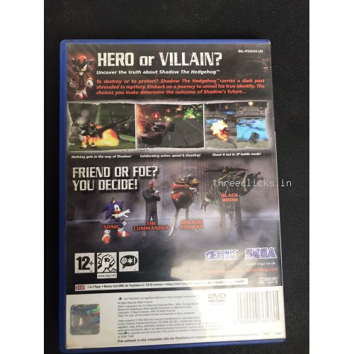 Shadow The Hedgehog - Sony PlayStation 2 | Pre-Owned