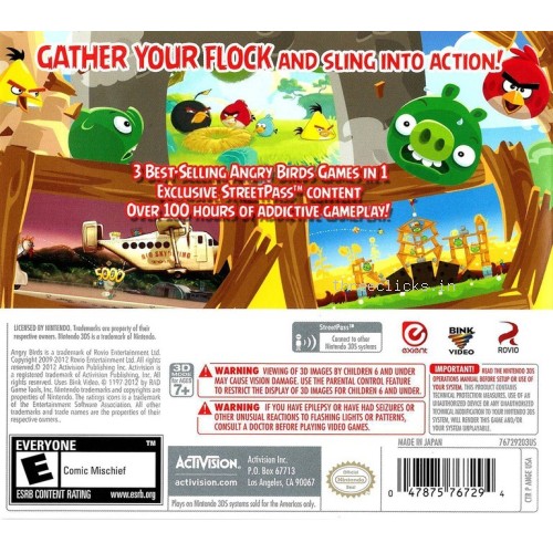 Angry Birds Trilogy Game - Nintendo 3DS | Pre-Owned